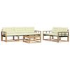 vidaXL Set di divani da esterno 6 pz Bianco e Crema