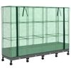 vidaXL Vaso da Giardino con Copertura per Serra e Ruote 4 pz PP