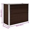 vidaXL Letto Rialzato Giardino Marrone 100x40x77 cm in Acciaio Zincato