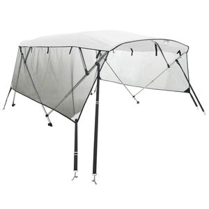 vidaXL Bimini Prua con Pareti Laterali Rete 4Archi 243x(230-244)x137cm