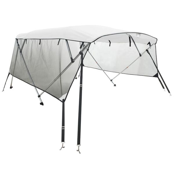 vidaXL Bimini Prua con Pareti Laterali Rete 4Archi 243x(230-244)x137cm