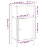 vidaXL Comodino Rovere Marrone 41x31x80 cm in Legno Multistrato