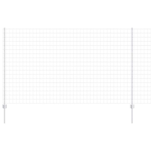 vidaXL Recinzione e Posto Argento 1,4 x 10 m Acciaio