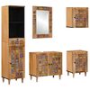 vidaXL Set di mobili per il bagno 5 pz Naturale