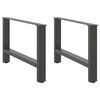 vidaXL Gambe per Tavolino da Caff&egrave; Antracite 2 pz 70x(42-43) cm Acciaio