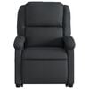 vidaXL Poltrona Alzapersona Massaggiante Reclinabile Nera Vera Pelle