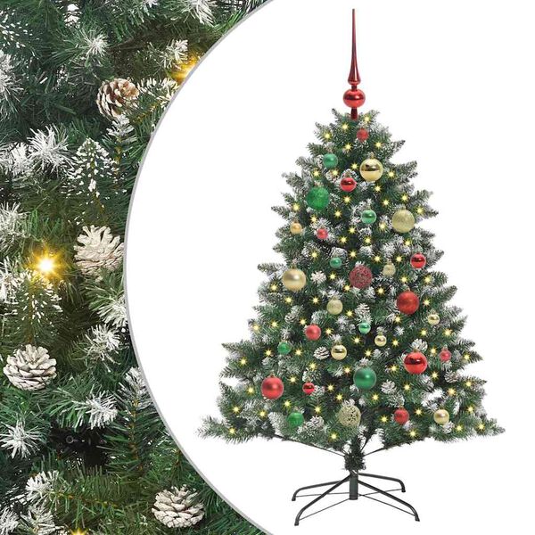 vidaXL Albero di Natale artificiale con 150 LED Verde 120 cm