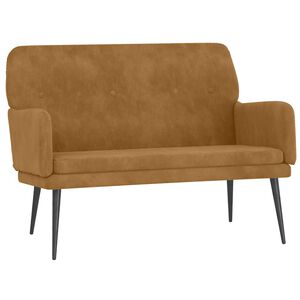 vidaXL Panca Marrone 108x79x79 cm in Velluto