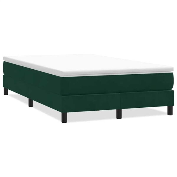 vidaXL Letto a Molle senza Materasso Verde Scuro 120x220 cm Velluto
