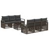 vidaXL Set Divano da Giardino 7 pz Grigio polyrattan