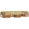vidaXL Set di divani da esterno con cuscino 8 pcs Naturale e Beige