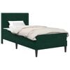 vidaXL Struttura letto con materasso Verde Scuro 90 x 190 cm Velluto