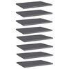 vidaXL Ripiani per Libreria 8pz Grigio Lucido 40x30x1,5cm Multistrato