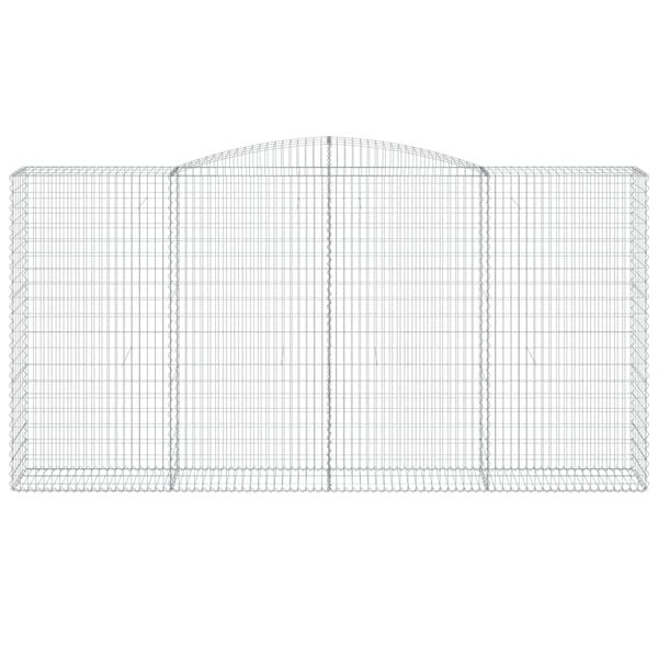 vidaXL Cesti Gabbioni ad Arco 7 pz 400x50x200/220 cm Ferro Zincato