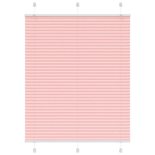 vidaXL Tenda Plissettata Rosa 110x150 cm Larghezza Tessuto 109,4 cm