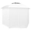 vidaXL Gazebo da Giardino con Tende 360x312x265 cm Bianco 180 g/m²