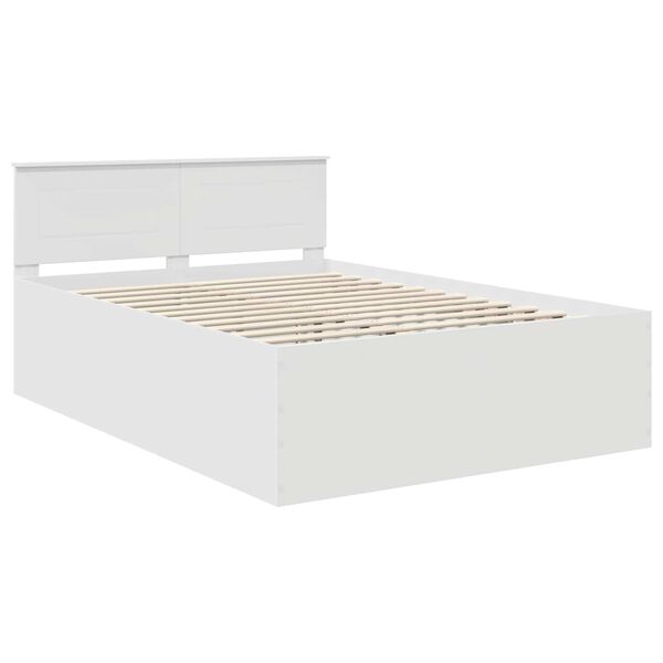 vidaXL Struttura del letto Bianco 150 x 200 cm Legno multistrato