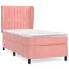 vidaXL Giroletto a Molle con Materasso Rosa 90x200 cm in Velluto