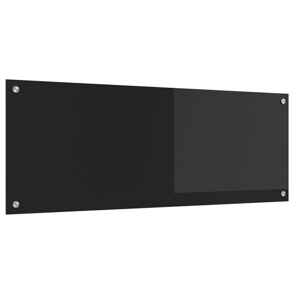 vidaXL Rivestimento da Cucina Nero 110 x 40 x 0,6 cm vetro temperato