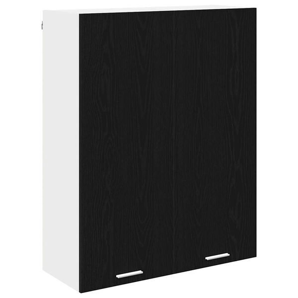 vidaXL Armadio pensile Rovere Nero 80 x 31 x 100 cm Legno multistrato