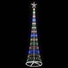 vidaXL Albero di Natale LED Multicolore 70 x 70 x 250 cm Metallo