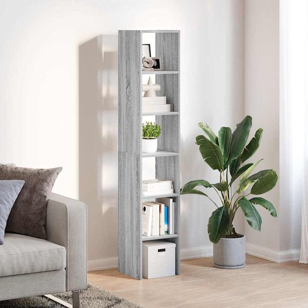 vidaXL Librerie 2 pz Impilabili Grigio Sonoma 30x30x80cm in Truciolato