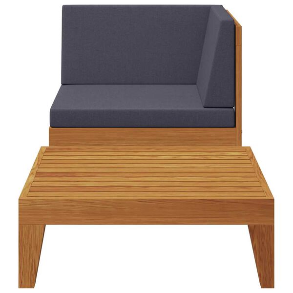 vidaXL Set Divani da Giardino 2 pz con Cuscini in Massello di Acacia