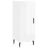 vidaXL Credenza Bianco Lucido 34,5x34x90 cm in Legno Multistrato