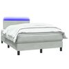 vidaXL Letto a Molle con Materasso e LED Grigio Chiaro 120x220cm Velluto