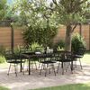 vidaXL Set da Pranzo per Giardino 7 pcs Nero