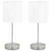 vidaXL Lampade da Tavolo 2 pz Pulsanti Touch Bianche E14