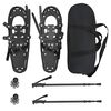 vidaXL Racchette da neve 3 in 1 con bastoni da trekking Nero