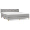 vidaXL Giroletto a Molle con Materasso Grigio Chiaro160x200 cm Tessuto