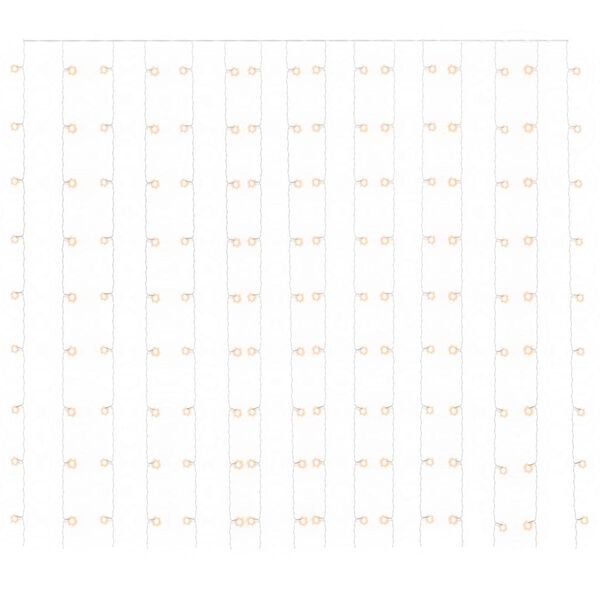 vidaXL Tenda Luci a Ghiaccioli 3x3m 300 LED Bianco Caldo 8 Funzioni