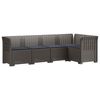 vidaXL Divano da Giardino 5 Posti con Cuscini Stile Rattan PP