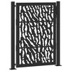 vidaXL Cancello da giardino nero 100x125 cm in acciaio con design a traliccio