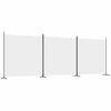 vidaXL Divisorio a 3 Pannelli bianco 525x180 cm in Tessuto