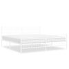 vidaXL Giroletto con Testiera e Pediera Metallo Bianco 193x203 cm