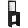 vidaXL Set da tavolo da trucco con LED con cassetto 2 pcs Rovere Nero