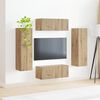 vidaXL Set mobile TV 4 pcs Rovere artigianale Legno multistrato