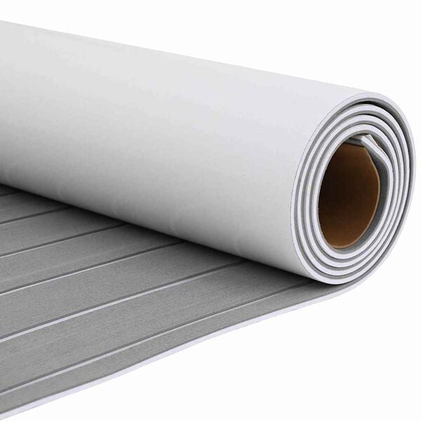 vidaXL Pavimento per Barca Grigio chiaro e bianco 240 x 90 cm