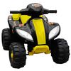 vidaXL Moto Quad Elettrico per Bambini Giallo e Nero