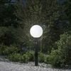 vidaXL Lampada a paletto con sensore e presa 80 cm Nera IP44