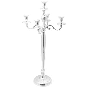 vidaXL Candelabro Argento 32 x 32 x 79,5 cm Alluminio