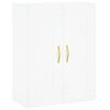 vidaXL Credenza Bianca 69,5x34x180 cm in Legno Multistrato