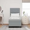 vidaXL Letto a molle con materasso Grigio chiaro 80 x 200 cm Tessuto