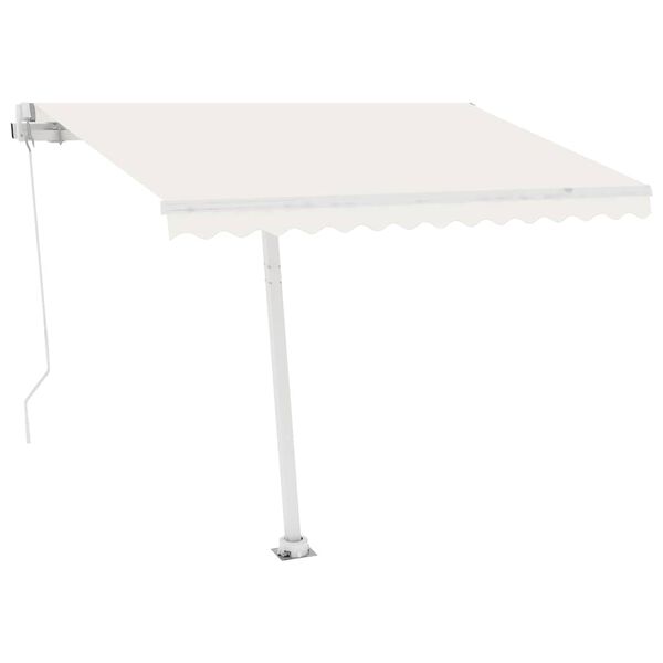 vidaXL Tenda da Sole Manuale Autoportante 300x250 cm Crema