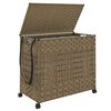 vidaXL Cesto Portabiancheria con Ruote 66x35x60 cm Rattan
