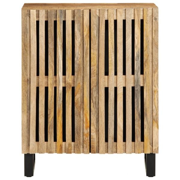 vidaXL Credenza 60x34x75 cm in Legno Massello di Mango Grezzo