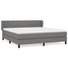 vidaXL Giroletto a Molle con Materasso Grigio Scuro 180x200 cm Tessuto